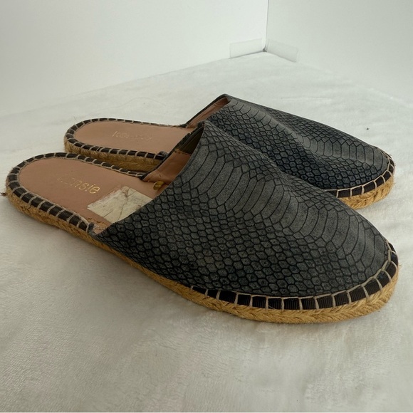Kenzie Black Slip-On Espadrille Mules - Picture 2 of 7